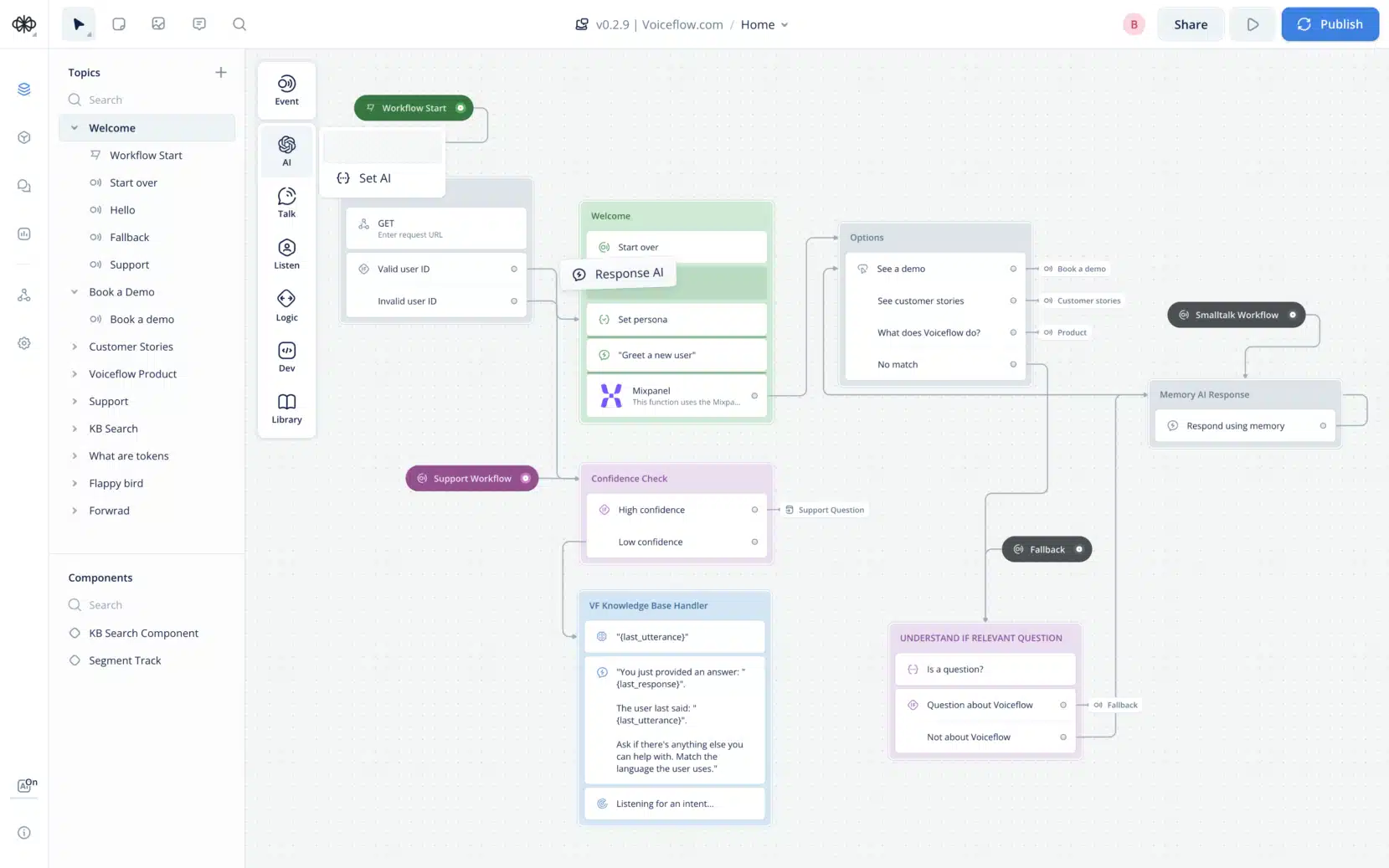best-ai-agent-platform: voiceflow ai, vendasta