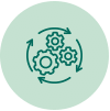 cogs with circular arrows