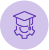 grad hat with cog