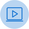computer screen with play icon