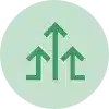 3 arrows pointing up