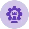 chess piece and cog
