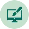 paintbrush and desktop screen