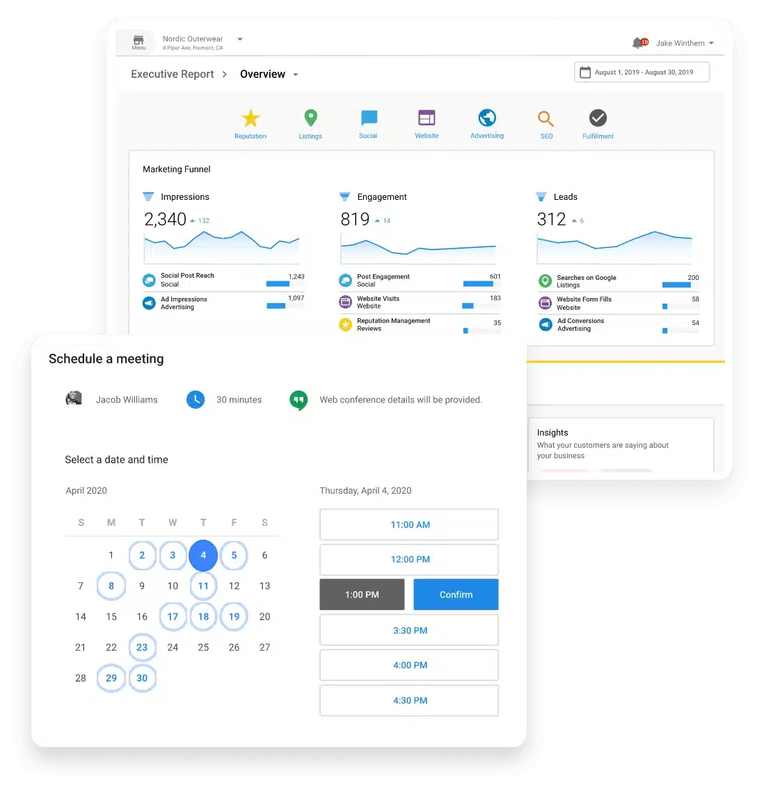 example ai response in web chat