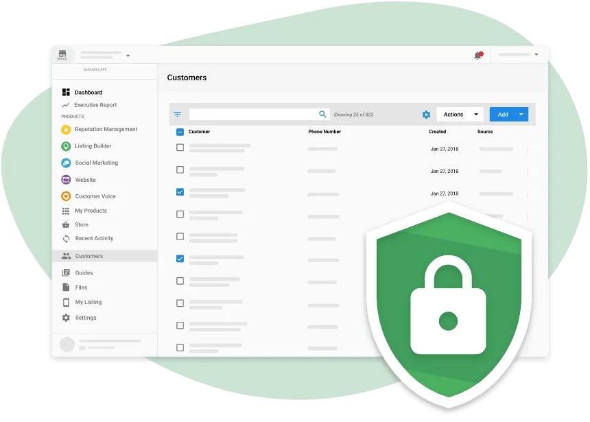 Maintain ownership of customer information
