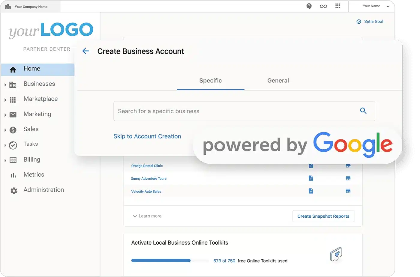 powered by google
