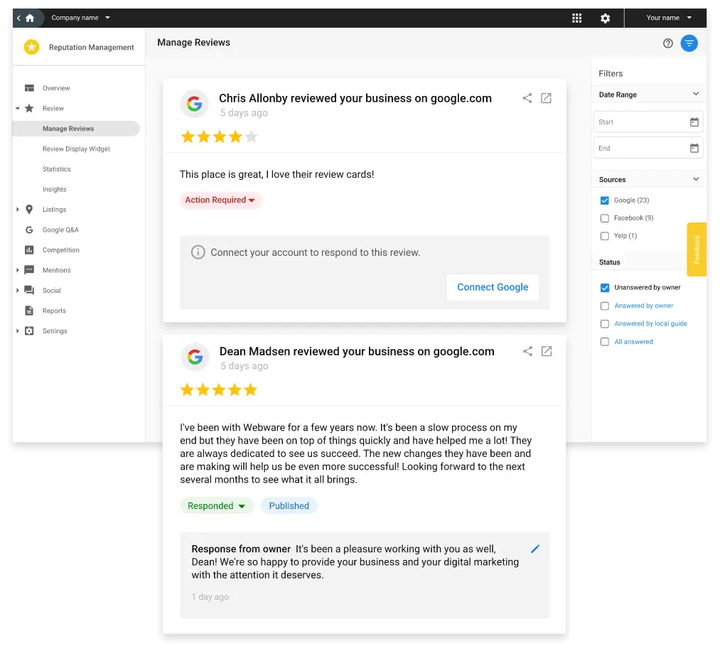 Respond to review