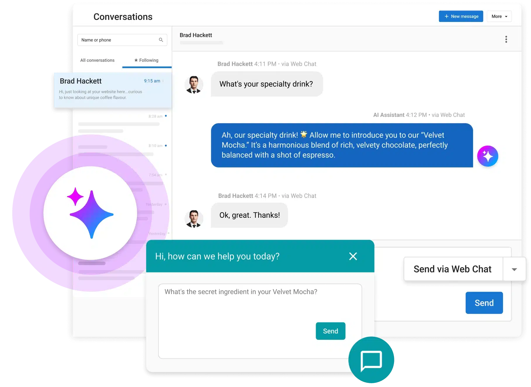 Vendasta Conversations AI, unified messaging platform