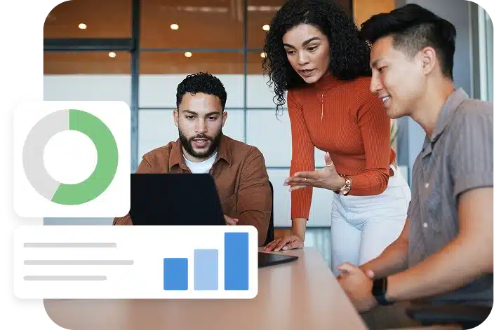 team reviewing seo performance